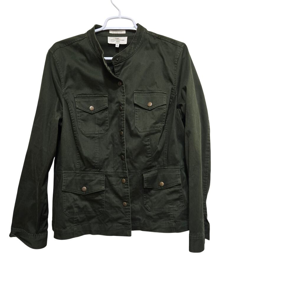 Jones New York Sport Large Olive Four Pocket Utility Jacket
